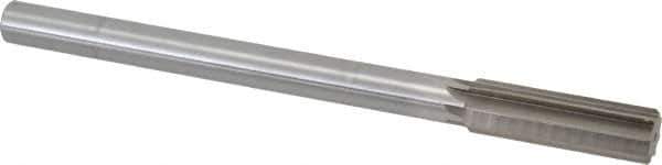Interstate - 19mm High Speed Steel Chucking Reamer - Straight Flute, Straight Shank, 2-1/4" Flute Length, 9" OAL - Eagle Tool & Supply