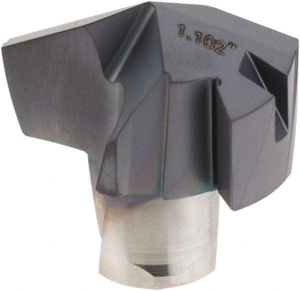 Iscar - Series ICP, 27.99mm Diam Grade IC908 Replaceable Drill Tip - Carbide, TiAlN/TiN Finish, 28 Seat Size - Eagle Tool & Supply