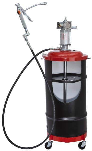 Lincoln - Grease Lubrication 80 Cu In/min Flow Aluminum Air-Operated Pump - For 120 Lb Container - Eagle Tool & Supply