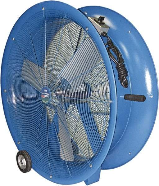 Patterson Fan - 30" Blade, 1/2 hp, 7,500 CFM, Industrial Circulation Fan - Floor Stand, 115 AC Volts, 6.2 Amps, 3 Speed - Eagle Tool & Supply