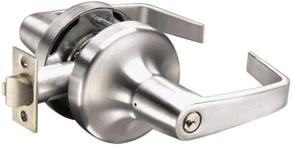 Yale - Light/Medium Duty Passage Lever Lockset - 2-3/4" Back Set, Keyless Cylinder, Satin Chrome Finish - Eagle Tool & Supply