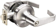 Yale - Light/Medium Duty Storeroom Lever Lockset - 2-3/4" Back Set, Key in Lever Cylinder, Satin Chrome Finish - Eagle Tool & Supply