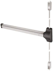 Yale - Fire Rated, Right Hand Field Reversible, Surface Vertical Rod - Aluminum Finish, 30 to 36" Door Width, Grade 1 - Eagle Tool & Supply