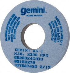 Norton - 14" Diam x 5" Hole x 1-1/2" Thick, I Hardness, 46 Grit Surface Grinding Wheel - Aluminum Oxide, Type 1, Coarse Grade, 2,320 Max RPM, No Recess - Eagle Tool & Supply