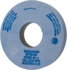 Norton - 14" Diam x 5" Hole x 2" Thick, J Hardness, 46 Grit Surface Grinding Wheel - Aluminum Oxide, Type 1, Coarse Grade, 2,320 Max RPM, No Recess - Eagle Tool & Supply