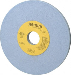 Norton - 7" Diam x 1-1/4" Hole x 1/2" Thick, J Hardness, 60 Grit Surface Grinding Wheel - Aluminum Oxide, Type 1, Medium Grade, 3,600 Max RPM, No Recess - Eagle Tool & Supply