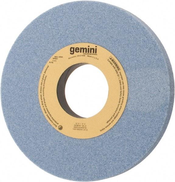 Norton - 10" Diam x 3" Hole x 1" Thick, H Hardness, 46 Grit Surface Grinding Wheel - Aluminum Oxide, Type 1, Coarse Grade, 2,480 Max RPM, No Recess - Eagle Tool & Supply