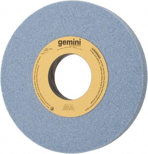 Norton - 10" Diam x 3" Hole x 1" Thick, J Hardness, 46 Grit Surface Grinding Wheel - Aluminum Oxide, Type 1, Coarse Grade, 3,250 Max RPM, No Recess - Eagle Tool & Supply