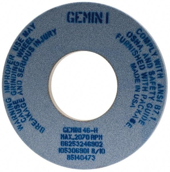 Norton - 12" Diam x 5" Hole x 1" Thick, H Hardness, 46 Grit Surface Grinding Wheel - Aluminum Oxide, Type 1, Coarse Grade, 2,070 Max RPM, No Recess - Eagle Tool & Supply