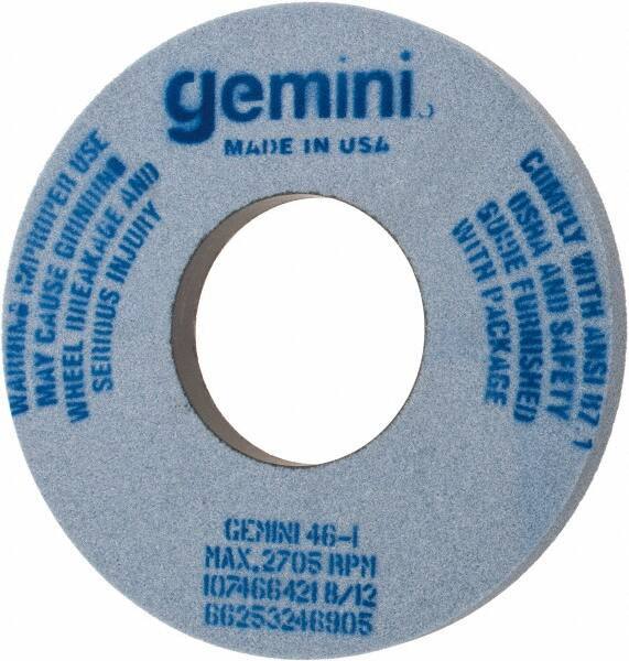 Norton - 12" Diam x 5" Hole x 1" Thick, I Hardness, 46 Grit Surface Grinding Wheel - Aluminum Oxide, Type 1, Coarse Grade, 2,705 Max RPM, No Recess - Eagle Tool & Supply