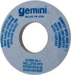 Norton - 12" Diam x 5" Hole x 1" Thick, I Hardness, 46 Grit Surface Grinding Wheel - Aluminum Oxide, Type 1, Coarse Grade, 2,705 Max RPM, No Recess - Eagle Tool & Supply