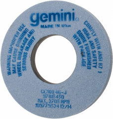 Norton - 12" Diam x 5" Hole x 1" Thick, J Hardness, 46 Grit Surface Grinding Wheel - Aluminum Oxide, Type 1, Coarse Grade, 2,705 Max RPM, No Recess - Eagle Tool & Supply