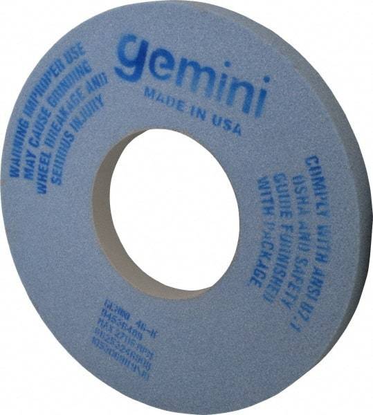 Norton - 12" Diam x 5" Hole x 1" Thick, K Hardness, 46 Grit Surface Grinding Wheel - Aluminum Oxide, Type 1, Coarse Grade, 2,705 Max RPM, No Recess - Eagle Tool & Supply