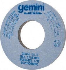 Norton - 12" Diam x 5" Hole x 1" Thick, K Hardness, 60 Grit Surface Grinding Wheel - Aluminum Oxide, Type 1, Medium Grade, 2,705 Max RPM, No Recess - Eagle Tool & Supply