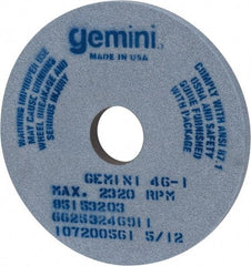 Norton - 14" Diam x 3" Hole x 1" Thick, I Hardness, 46 Grit Surface Grinding Wheel - Aluminum Oxide, Type 1, Coarse Grade, 2,320 Max RPM, No Recess - Eagle Tool & Supply