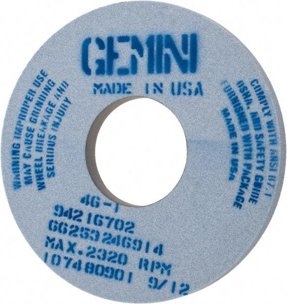 Norton - 14" Diam x 5" Hole x 1" Thick, I Hardness, 46 Grit Surface Grinding Wheel - Aluminum Oxide, Type 1, Coarse Grade, 2,320 Max RPM, No Recess - Eagle Tool & Supply