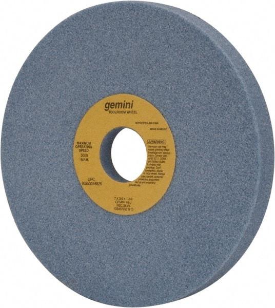 Norton - 7" Diam x 1-1/4" Hole x 3/4" Thick, J Hardness, 46 Grit Surface Grinding Wheel - Aluminum Oxide, Type 5, Coarse Grade, 3,600 Max RPM, One-Side Recess - Eagle Tool & Supply