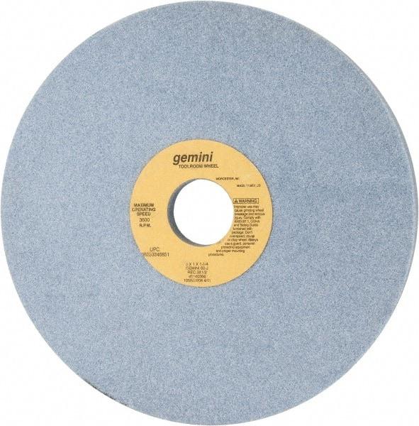 Norton - 8" Diam x 1-1/4" Hole x 1" Thick, J Hardness, 60 Grit Surface Grinding Wheel - Aluminum Oxide, Type 5, Medium Grade, 3,600 Max RPM, One-Side Recess - Eagle Tool & Supply