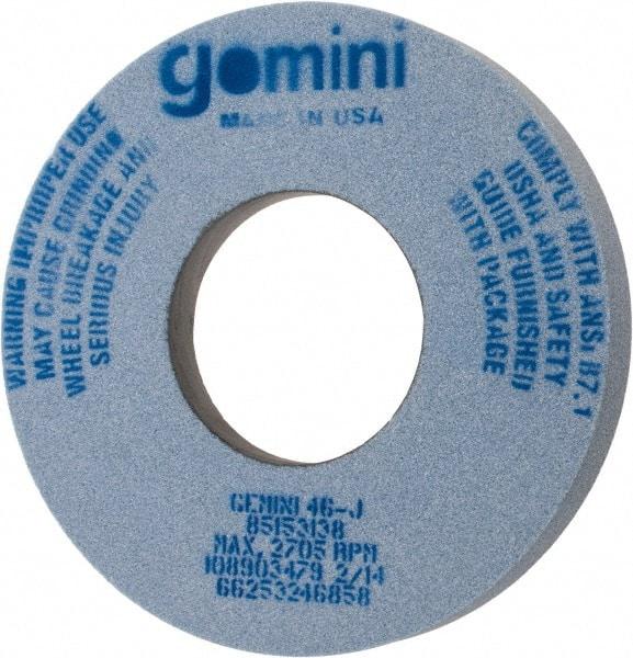 Norton - 12" Diam x 5" Hole x 1-1/2" Thick, J Hardness, 46 Grit Surface Grinding Wheel - Aluminum Oxide, Type 5, Coarse Grade, 2,705 Max RPM, One-Side Recess - Eagle Tool & Supply