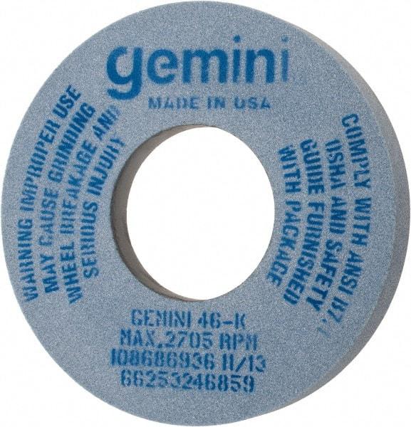 Norton - 12" Diam x 5" Hole x 1-1/2" Thick, K Hardness, 46 Grit Surface Grinding Wheel - Aluminum Oxide, Type 5, Coarse Grade, 2,705 Max RPM, One-Side Recess - Eagle Tool & Supply