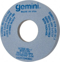 Norton - 14" Diam x 5" Hole x 2" Thick, J Hardness, 46 Grit Surface Grinding Wheel - Aluminum Oxide, Type 5, Coarse Grade, 2,320 Max RPM, One-Side Recess - Eagle Tool & Supply