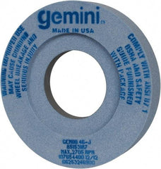 Norton - 12" Diam x 5" Hole x 2" Thick, J Hardness, 46 Grit Surface Grinding Wheel - Aluminum Oxide, Type 7, Coarse Grade, 2,705 Max RPM, Two-Side Recess - Eagle Tool & Supply