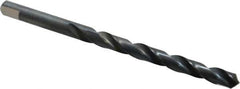 Chicago-Latrobe - Letter F 118° High Speed Steel Jobber Drill - Oxide Finish, Right Hand Cut, Spiral Flute, Tanged Shank, 4-1/8" OAL, Standard Point - Eagle Tool & Supply