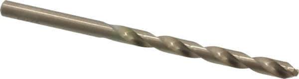 Chicago-Latrobe - 7/32" 135° Cobalt Jobber Drill - Oxide/Gold Finish, Right Hand Cut, Spiral Flute, Straight Shank, 3-3/4" OAL, Split Point - Eagle Tool & Supply