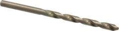 Chicago-Latrobe - 7/32" 135° Cobalt Jobber Drill - Oxide/Gold Finish, Right Hand Cut, Spiral Flute, Straight Shank, 3-3/4" OAL, Split Point - Eagle Tool & Supply