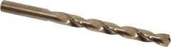 Chicago-Latrobe - 11/32" 135° Cobalt Jobber Drill - Oxide/Gold Finish, Right Hand Cut, Spiral Flute, Straight Shank, 4-3/4" OAL, Split Point - Eagle Tool & Supply