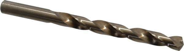 Chicago-Latrobe - 3/8" 135° Cobalt Jobber Drill - Oxide/Gold Finish, Right Hand Cut, Spiral Flute, Straight Shank, 5" OAL, Split Point - Eagle Tool & Supply