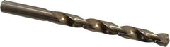 Chicago-Latrobe - 3/8" 135° Cobalt Jobber Drill - Oxide/Gold Finish, Right Hand Cut, Spiral Flute, Straight Shank, 5" OAL, Split Point - Eagle Tool & Supply