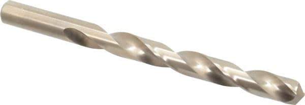 Chicago-Latrobe - 7/16" 135° Cobalt Jobber Drill - Oxide/Gold Finish, Right Hand Cut, Spiral Flute, Straight Shank, 5-1/2" OAL, Split Point - Eagle Tool & Supply