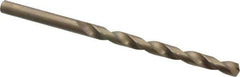 Chicago-Latrobe - #5 135° Cobalt Jobber Drill - Oxide/Gold Finish, Right Hand Cut, Spiral Flute, Straight Shank, 3-3/4" OAL, Split Point - Eagle Tool & Supply