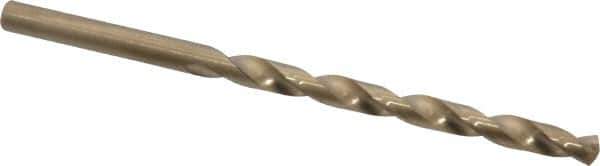 Chicago-Latrobe - #10 135° Cobalt Jobber Drill - Oxide/Gold Finish, Right Hand Cut, Spiral Flute, Straight Shank, 3-5/8" OAL, Split Point - Eagle Tool & Supply
