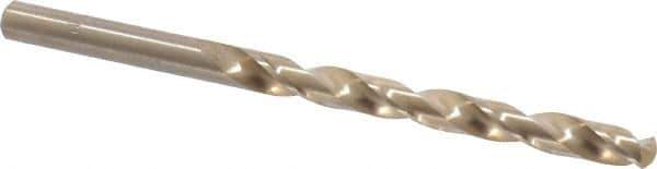Chicago-Latrobe - 0.257" 135° Cobalt Jobber Drill - Oxide/Gold Finish, Right Hand Cut, Spiral Flute, Straight Shank, 4-1/8" OAL, Split Point - Eagle Tool & Supply