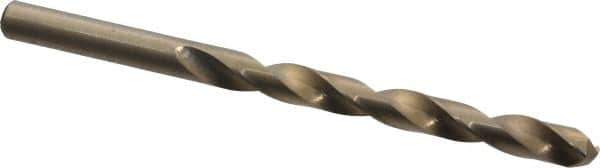 Chicago-Latrobe - 0.277" 135° Cobalt Jobber Drill - Oxide/Gold Finish, Right Hand Cut, Spiral Flute, Straight Shank, 4-1/8" OAL, Split Point - Eagle Tool & Supply