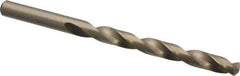 Chicago-Latrobe - 0.295" 135° Cobalt Jobber Drill - Oxide/Gold Finish, Right Hand Cut, Spiral Flute, Straight Shank, 4-3/8" OAL, Split Point - Eagle Tool & Supply