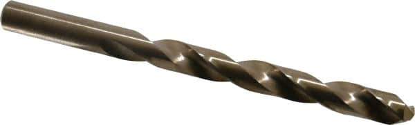 Chicago-Latrobe - 0.386" 135° Cobalt Jobber Drill - Oxide/Gold Finish, Right Hand Cut, Spiral Flute, Straight Shank, 5-1/8" OAL, Split Point - Eagle Tool & Supply