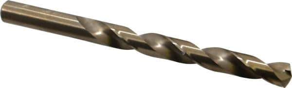 Chicago-Latrobe - 0.413" 135° Cobalt Jobber Drill - Oxide/Gold Finish, Right Hand Cut, Spiral Flute, Straight Shank, 5-1/4" OAL, Split Point - Eagle Tool & Supply