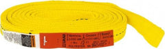 Lift-All - 12' Long x 1" Wide, 3,200 Lb Vertical Capacity, 2 Ply, Polyester Web Sling - 2,500 Lb Choker Capacity, Yellow - Eagle Tool & Supply