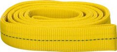 Lift-All - 8' Long x 2" Wide, 6,400 Lb Vertical Capacity, 2 Ply, Polyester Web Sling - 5,000 Lb Choker Capacity, Yellow - Eagle Tool & Supply