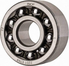 SKF - 12mm Bore Diam, 32mm OD, Open Self Aligning Radial Ball Bearing - 14mm Wide, 2 Rows, Round Bore, 427 Lb Static Capacity, 1,920 Lb Dynamic Capacity - Eagle Tool & Supply