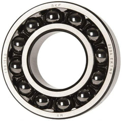 SKF - 30mm Bore Diam, 62mm OD, Open Self Aligning Radial Ball Bearing - 20mm Wide, 2 Rows, Round Bore, 1,510 Lb Static Capacity, 5,350 Lb Dynamic Capacity - Eagle Tool & Supply