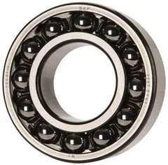 SKF - 35mm Bore Diam, 72mm OD, Open Self Aligning Radial Ball Bearing - 23mm Wide, 2 Rows, Round Bore, 1,980 Lb Static Capacity, 6,900 Lb Dynamic Capacity - Eagle Tool & Supply