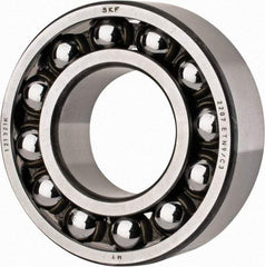 SKF - 35mm Bore Diam, 72mm OD, Open Self Aligning Radial Ball Bearing - 23mm Wide, 2 Rows, Round Bore, 1,980 Lb Static Capacity, 6,900 Lb Dynamic Capacity - Eagle Tool & Supply