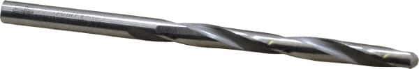 CJT - Letter A 118° Carbide-Tipped Jobber Drill - Bright Finish, Right Hand Cut, Spiral Flute, Straight Shank, 4" OAL, Standard Point - Eagle Tool & Supply