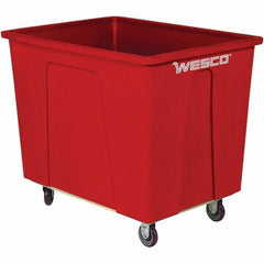 Wesco Industrial Products - 450 Lb Load Capacity, 8 Bushels, Plastic Box Truck - 24" Wide x 35" Long x 29-3/4" High, Red - Eagle Tool & Supply
