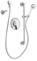 Moen - Concealed, One Handle, Chrome Coated, Steel, Valve and Flex Shower Head - Lever Handle - Eagle Tool & Supply