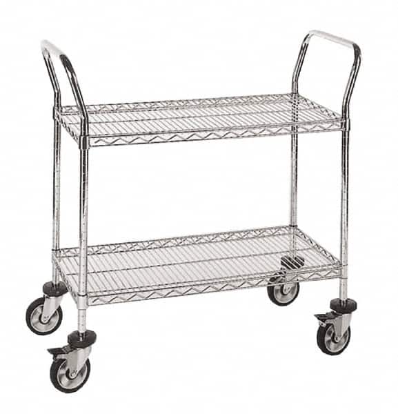 Quantum Storage - 24" Wide, 6" High, Open Shelving Wire Shelving Handle - Eagle Tool & Supply